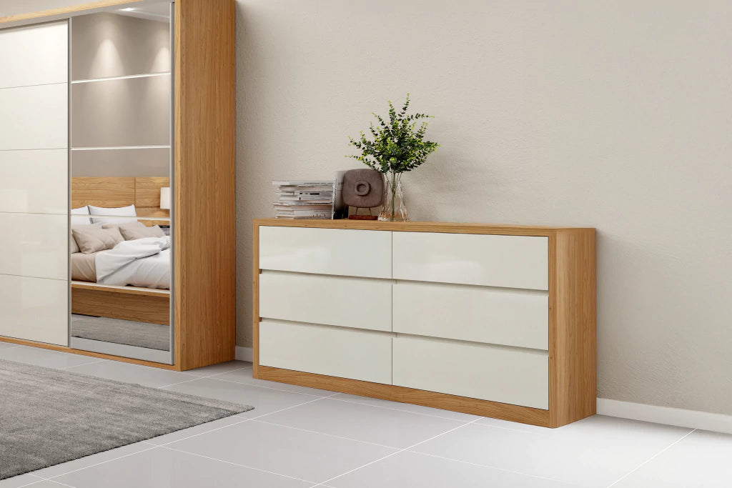 Cômoda de 1,80 com 6 gavetas 100% MDF