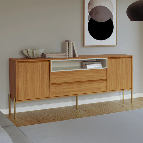 Balcão Buffet de 1,84 com pés metpalicos 100% MDF