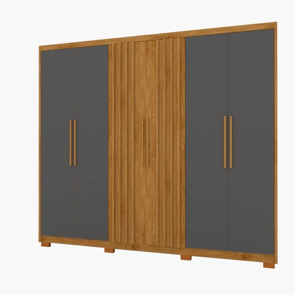 Guarda roupas de 2,60 100% MDF 6 portas e 4 gavetas cor 03 MP